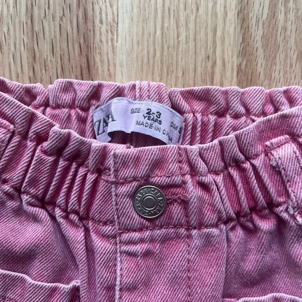 Zara Paper Bag Jeans - Pink, 2-3Y - Picture 3 of 4